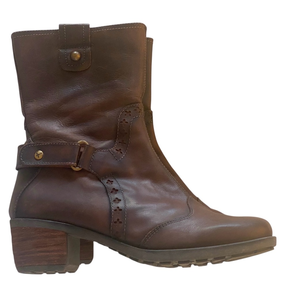PIKOLINOS - Brown Leather Ankle Boots - Size 9